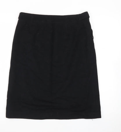 J.Crew Womens Black Wool Blend Pencil Skirt Size 8