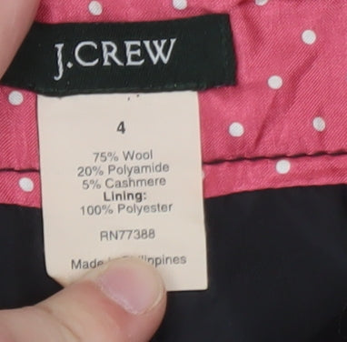 J.Crew Womens Black Wool Blend Pencil Skirt Size 8