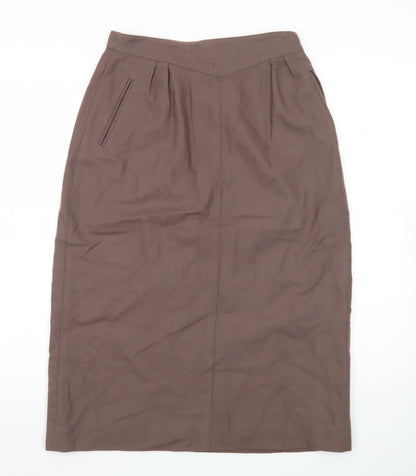 Jones New York Women’s Brown Wool Midi Pencil Skirt Size 8