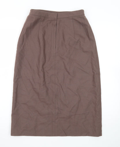 Jones New York Women’s Brown Wool Midi Pencil Skirt Size 8