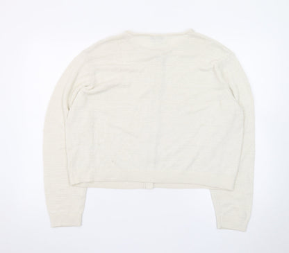 Marks and Spencer Women’s Ivory Wool Blend Button Cardigan Size L