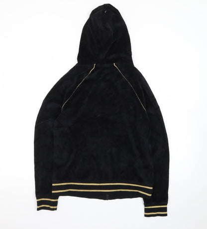 Fila Sport Women's Black Velour Full Zip Hoodie Medium