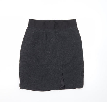 Gap Women Grey Wool Blend Pencil Skirt Size 8 Knee Length Workwear