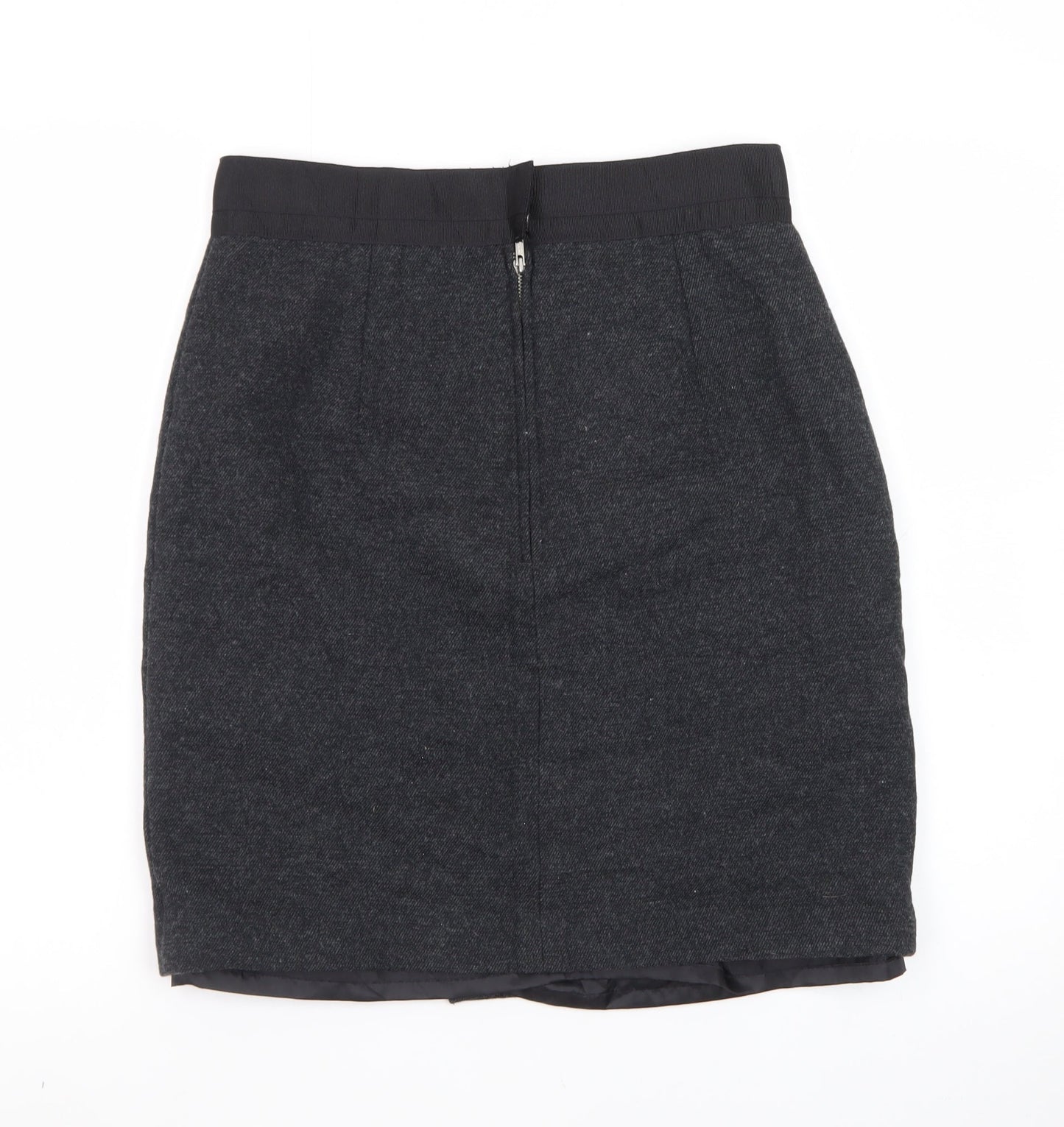 Gap Women Grey Wool Blend Pencil Skirt Size 8 Knee Length Workwear