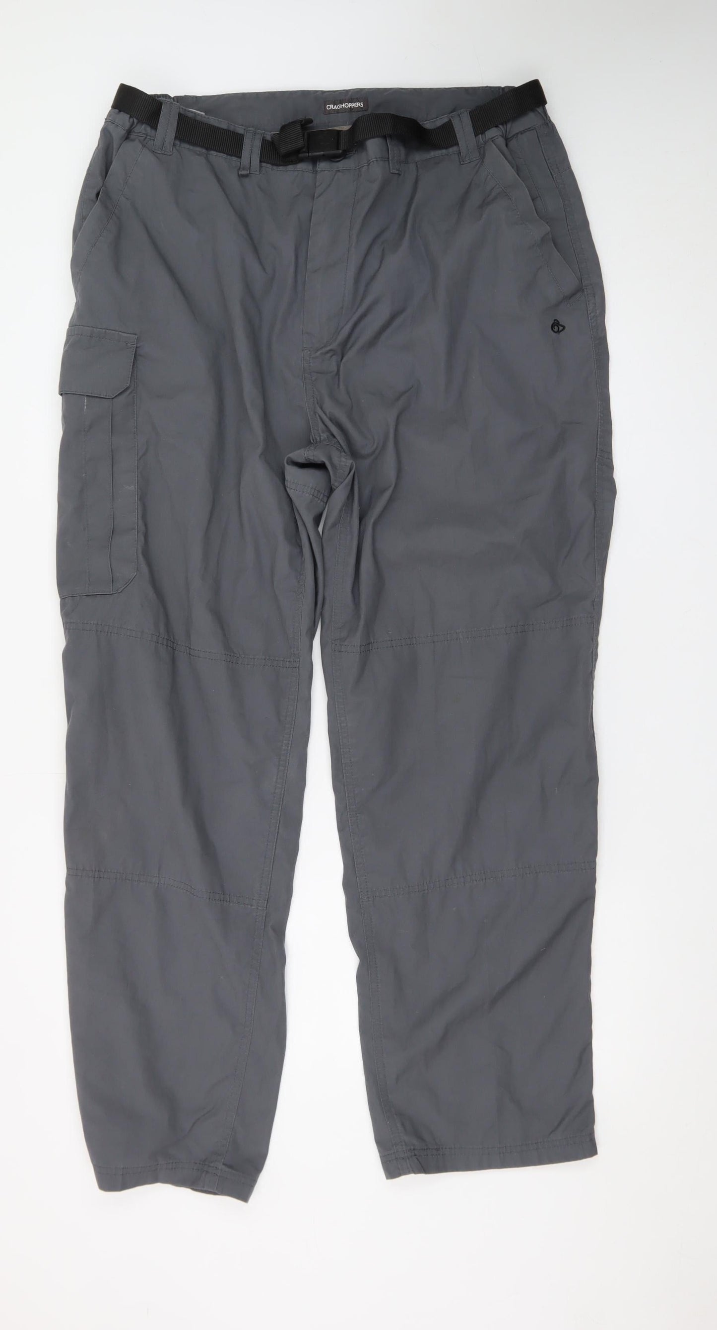 Craghoppers Men’s Grey Cargo Trousers 38in Belted Quick Dry Outdoor