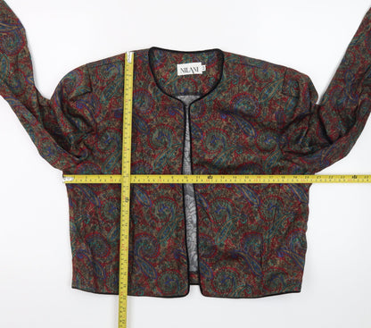 Nilani Women's Multicoloured Paisley Woven Suit Jacket Size 12