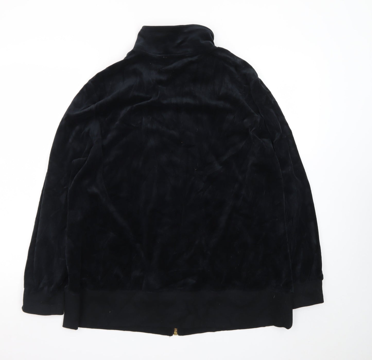 Brownstone Studio Women's Black Velour Bomber Jacket XL