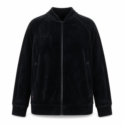 Jordan Men’s Black Velvet Bomber Jacket Size S Full Zip Logo