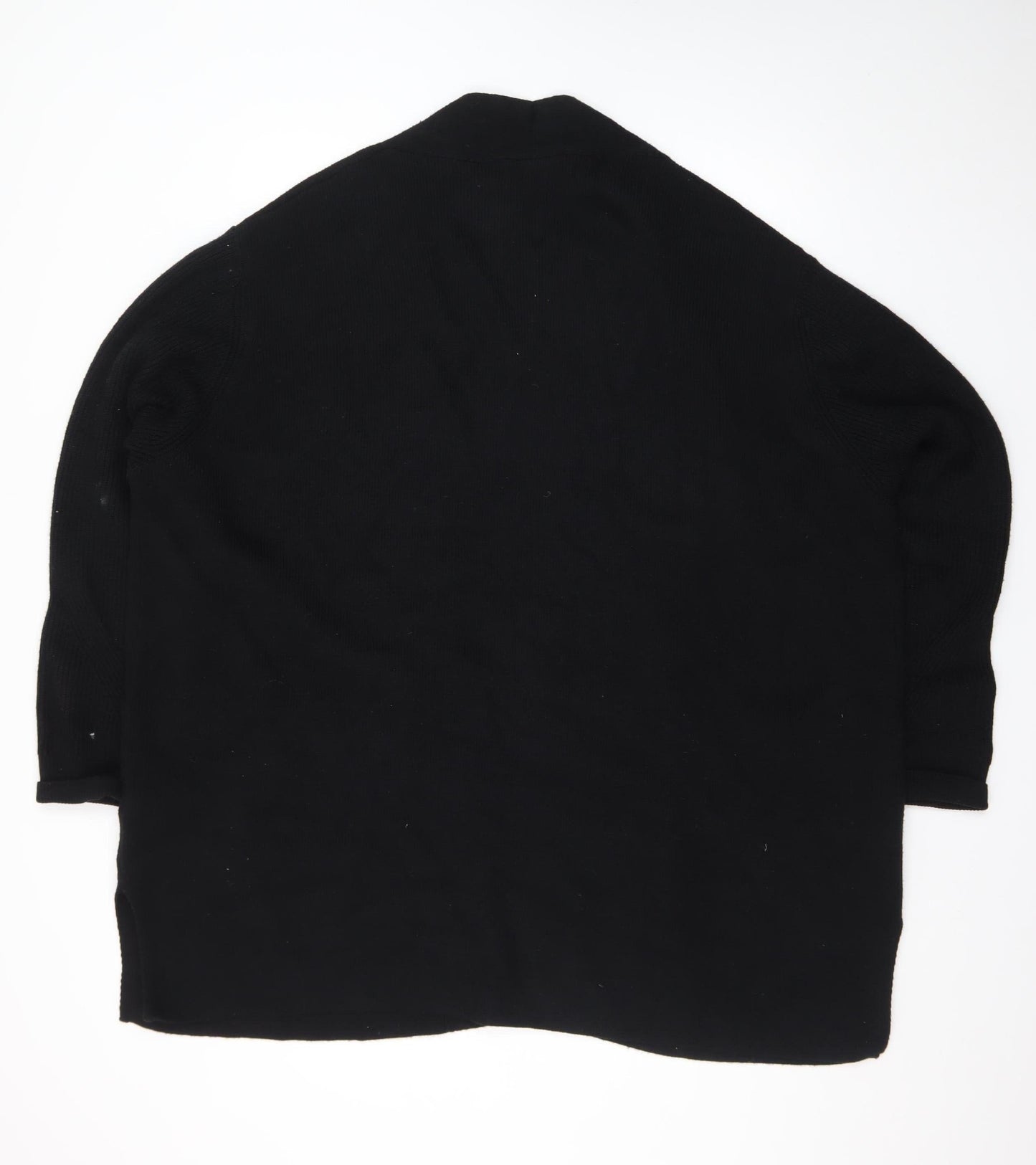 Marks and Spencer Women Black Longline Knit Cardigan Size 24
