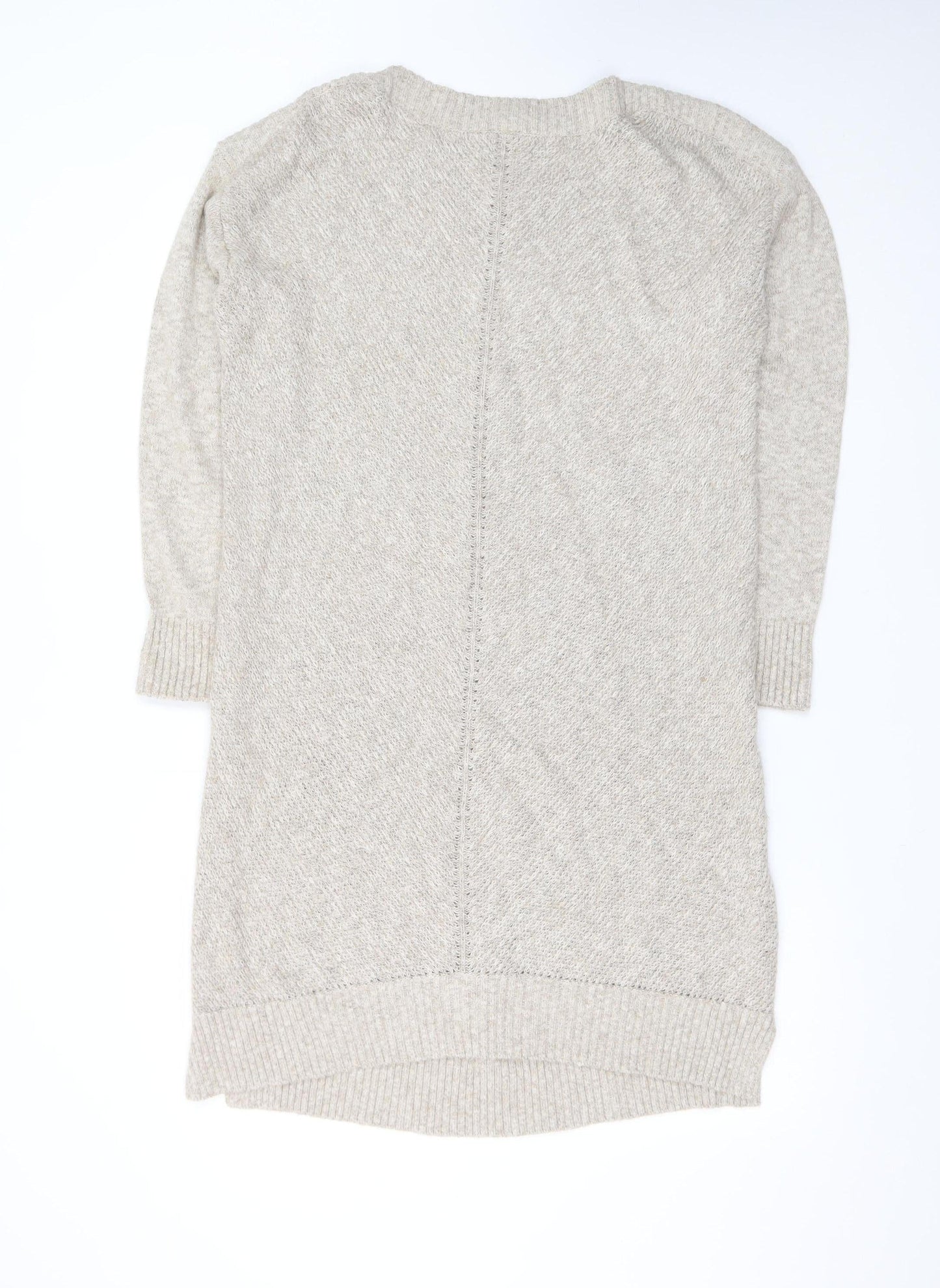Fat Face Women's Beige Cotton Blend Jumper Dress Size 14