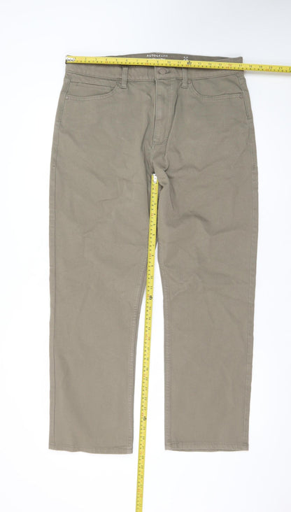 Marks and Spencer Women's Brown Straight Stretch Jeans Size 34 Short