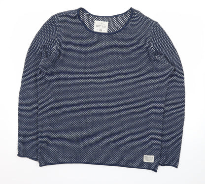 Tom Tailor Women’s Blue Cotton Knit Jumper L Long Sleeve