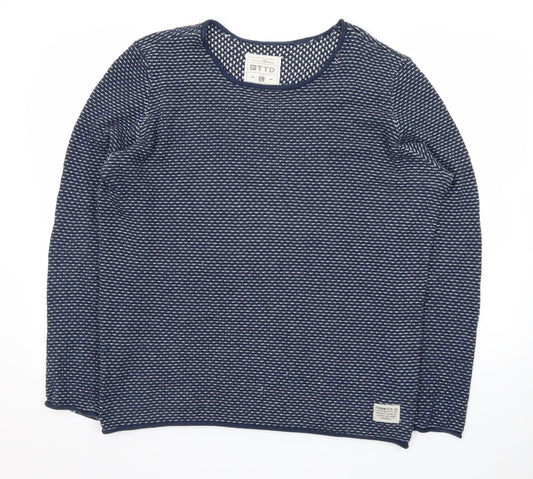 Tom Tailor Women’s Blue Cotton Knit Jumper L Long Sleeve