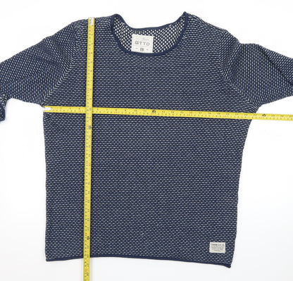 Tom Tailor Women’s Blue Cotton Knit Jumper L Long Sleeve