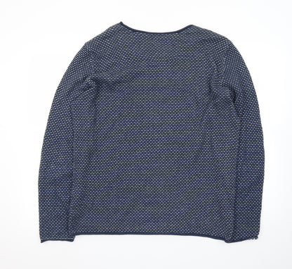 Tom Tailor Women’s Blue Cotton Knit Jumper L Long Sleeve