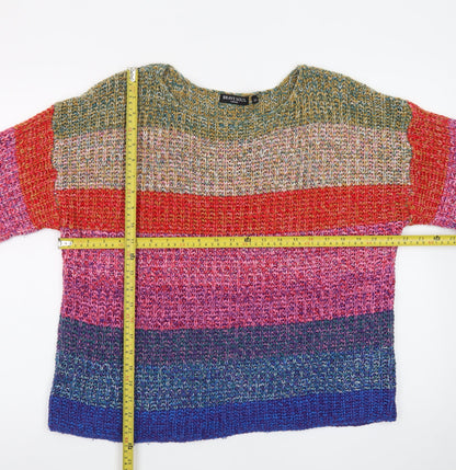 Brave Soul Women's Multicoloured Chunky Knit Pullover Jumper M