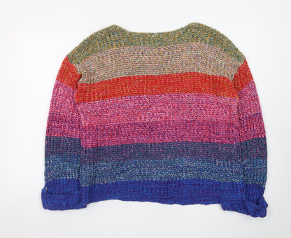 Brave Soul Women's Multicoloured Chunky Knit Pullover Jumper M