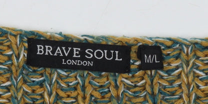 Brave Soul Women's Multicoloured Chunky Knit Pullover Jumper M