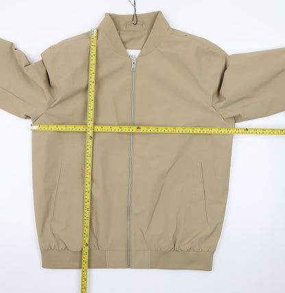 Marks and Spencer Men's Beige Bomber Jacket M Casual Full Zip