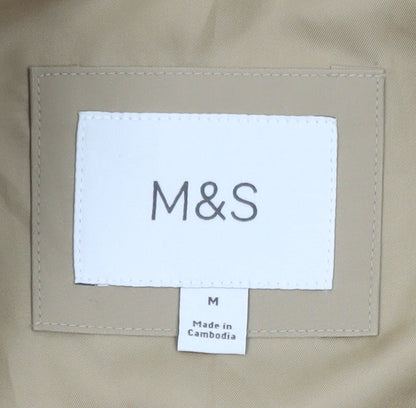 Marks and Spencer Men's Beige Bomber Jacket M Casual Full Zip