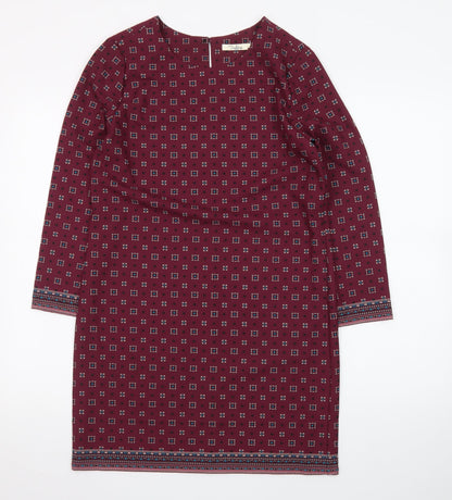 Darling London Women's Red Geometric Shift Dress Size 8
