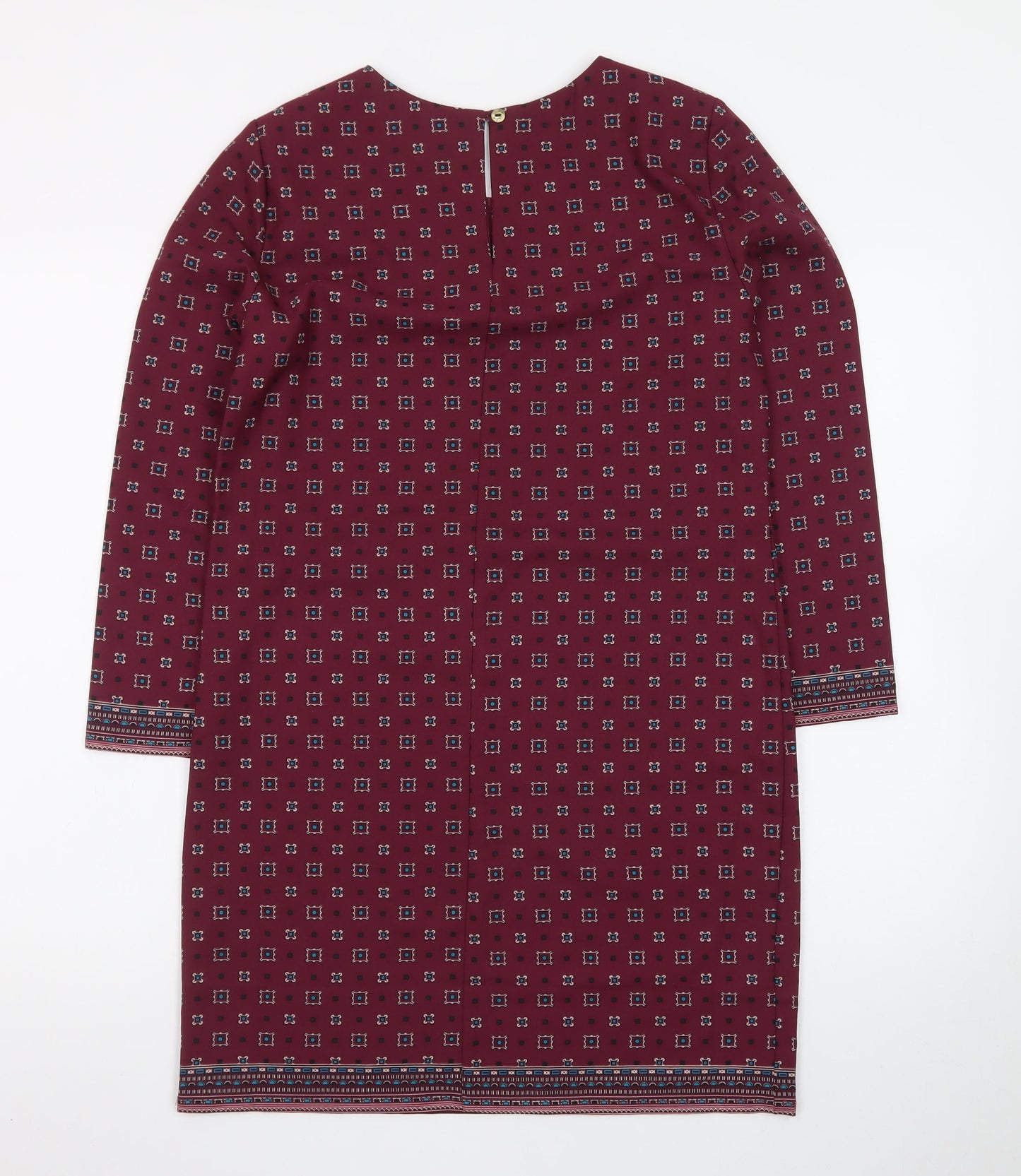 Darling London Women's Red Geometric Shift Dress Size 8