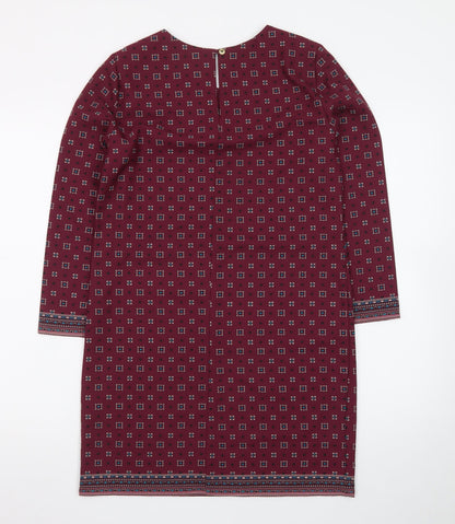 Darling London Women's Red Geometric Shift Dress Size 8