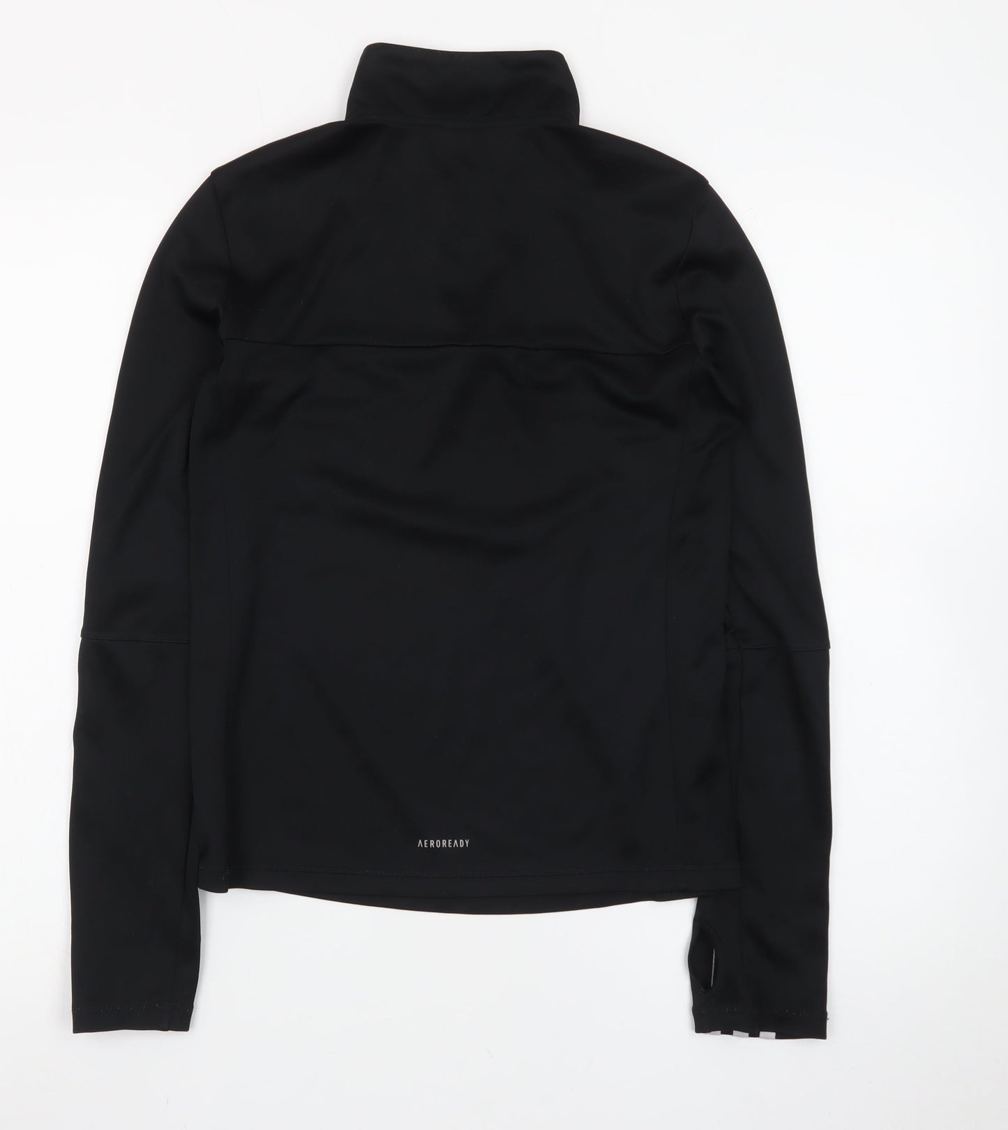 Adidas Boys Black S 1/2 Zip Pullover Sweatshirt AEROREADY Sports Top