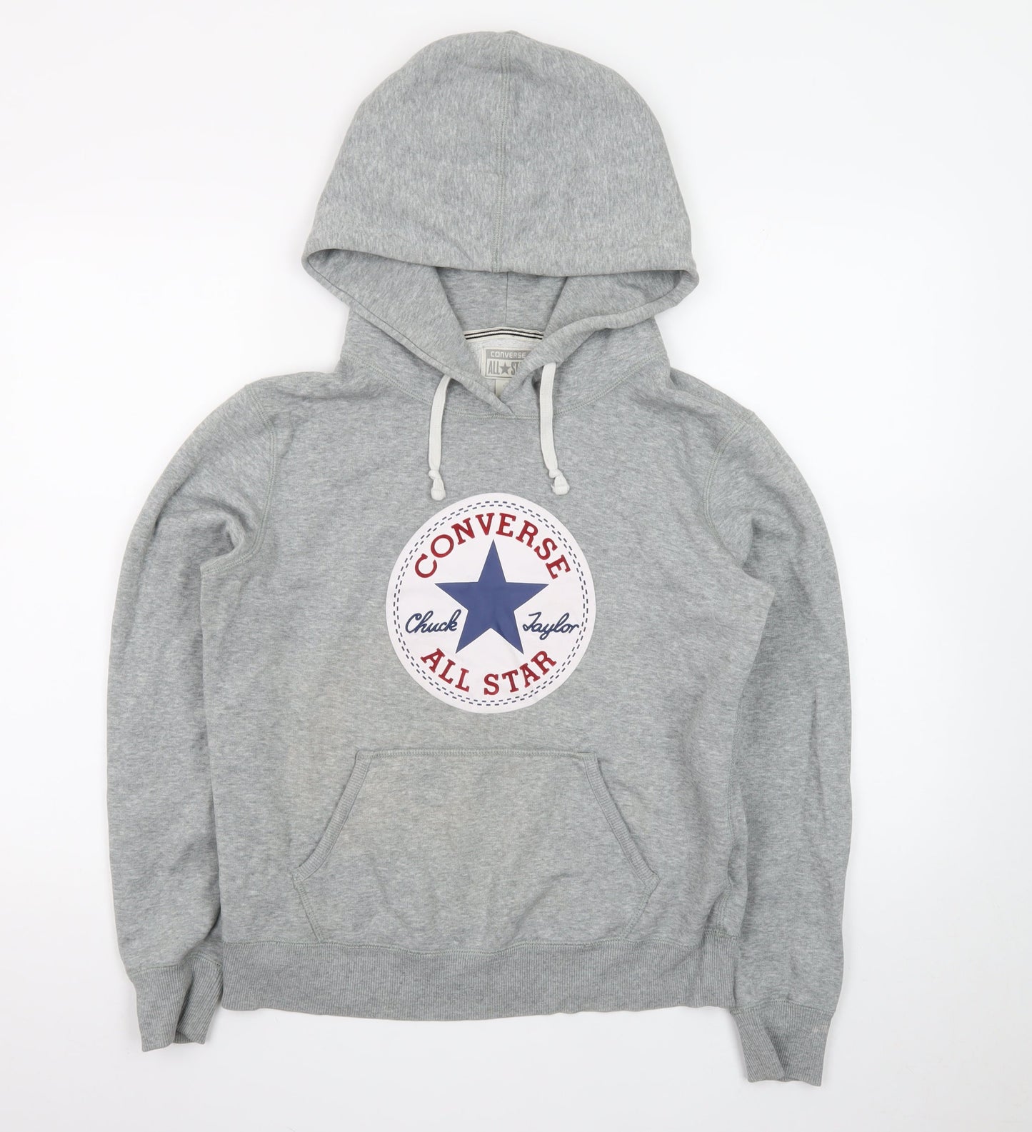 Converse Men's Grey Pullover Hoodie Small Graphic All Star Logo