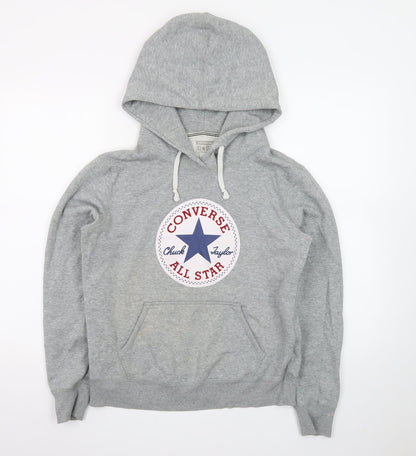 Converse Men's Grey Pullover Hoodie Small Graphic All Star Logo