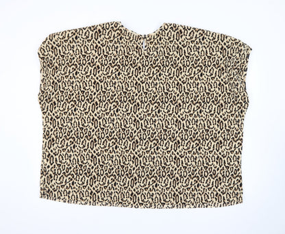 Marks and Spencer Women’s Beige Leopard Print Blouse Size 22