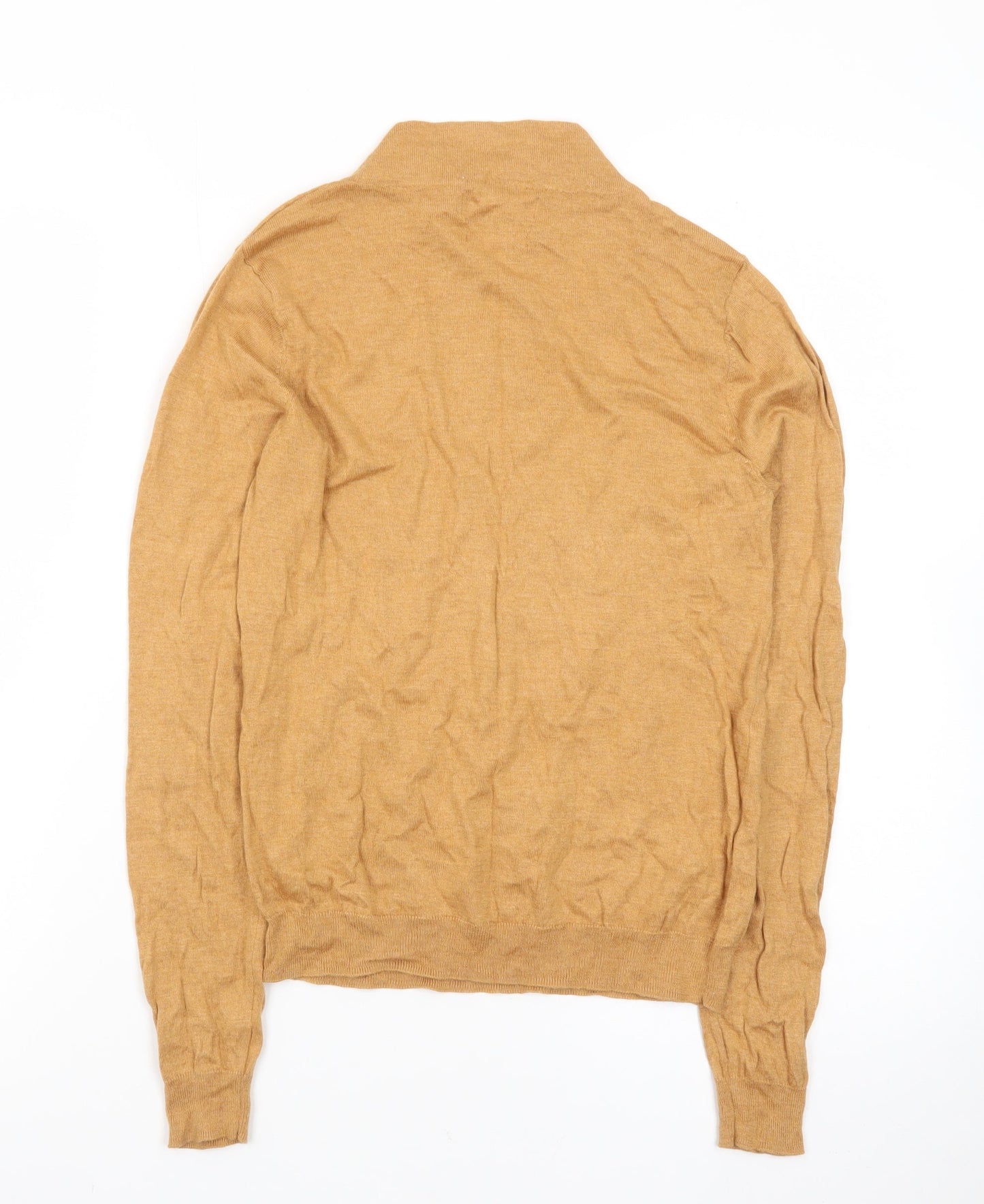 MNG Women’s Beige Roll Neck Wool Blend Pullover Jumper Size S