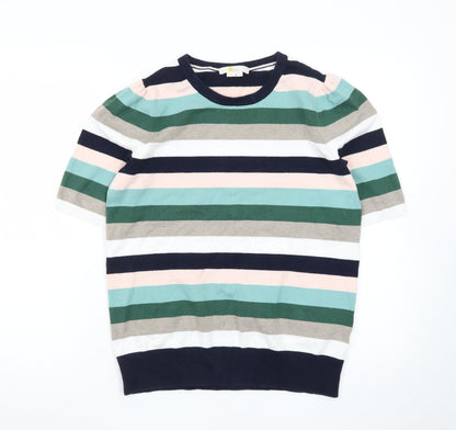 Boden Women's Multicoloured Striped Cotton Jumper M
