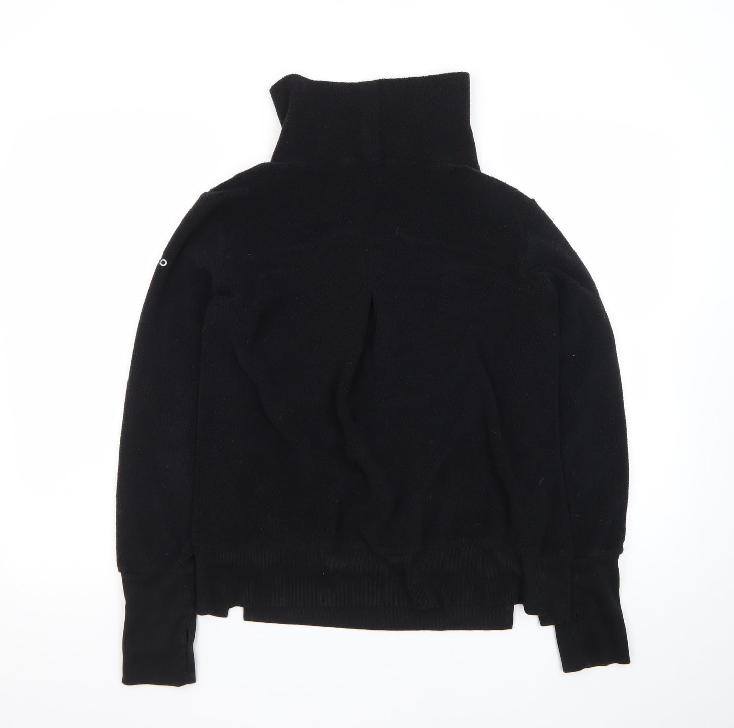 Alo Yoga Women's Black Roll Neck Fleece Jumper Size S