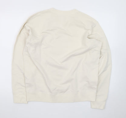 Uniqlo Women Ivory Crew Neck Pullover Sweatshirt M
