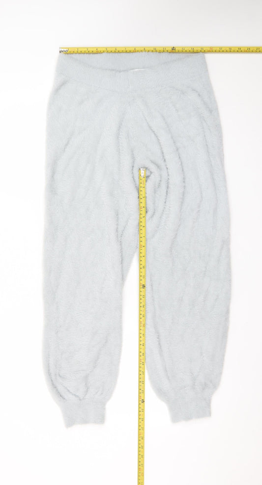 Marks and Spencer Womens Grey Fluffy Jogger Trousers M Regular