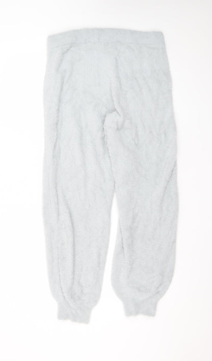 Marks and Spencer Womens Grey Fluffy Jogger Trousers M Regular