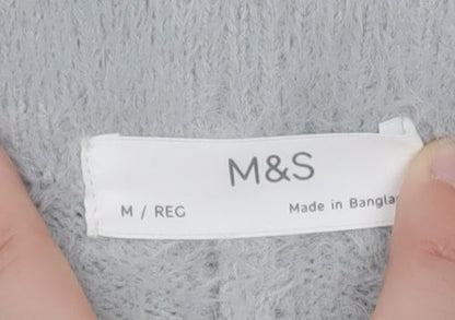 Marks and Spencer Womens Grey Fluffy Jogger Trousers M Regular