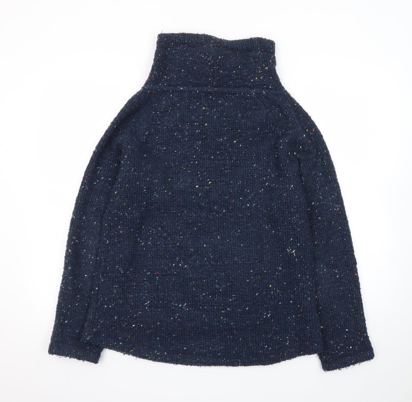 Weird Fish Women's Navy Blue Size 10 Cowl Neck Pullover Sweatshirt