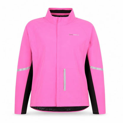 Piu Miglia Women's Pink Windbreaker Jacket Size 18 Reflective Water Resistant