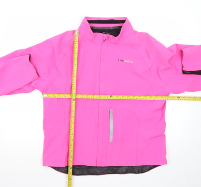Piu Miglia Women's Pink Windbreaker Jacket Size 18 Reflective Water Resistant