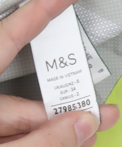 Marks and Spencer Women’s Green Waterproof Jacket Size 6 Lightweight Rain Coat