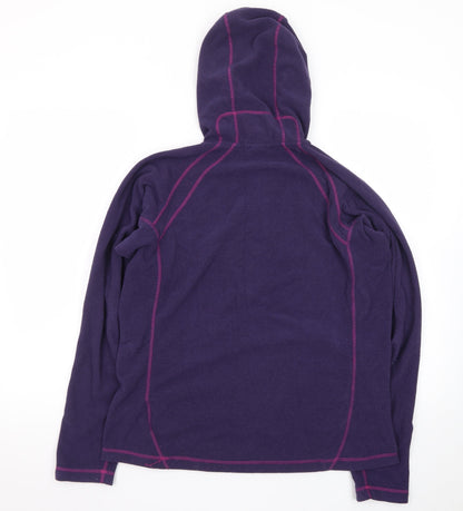Rab Women's Purple 1/2 Zip Hooded Pullover Fleece UK 14