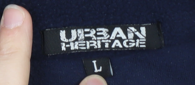 Urban Heritage Men's Blue Fleece Full Zip Jacket Size L
