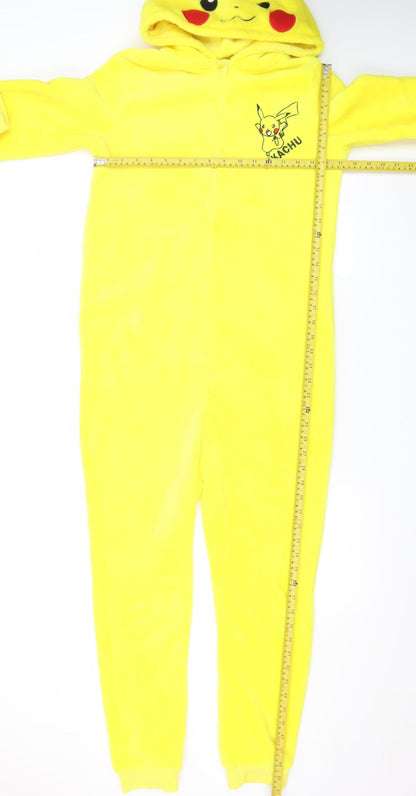 Pokémon Pikachu Boys Yellow Fleece One Piece Hooded Onesie 12-13 Years