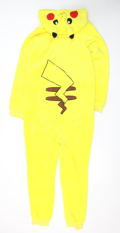Pokémon Pikachu Boys Yellow Fleece One Piece Hooded Onesie 12-13 Years