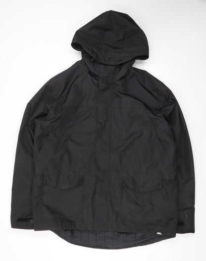 No Fear Men's Black 3XL Hooded Waterproof Parka Jacket