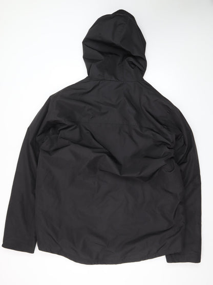 No Fear Men's Black 3XL Hooded Waterproof Parka Jacket
