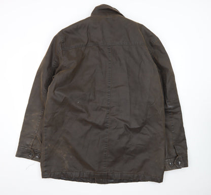 Greenwoods Men’s Brown Waxed Cotton Outdoor Jacket L