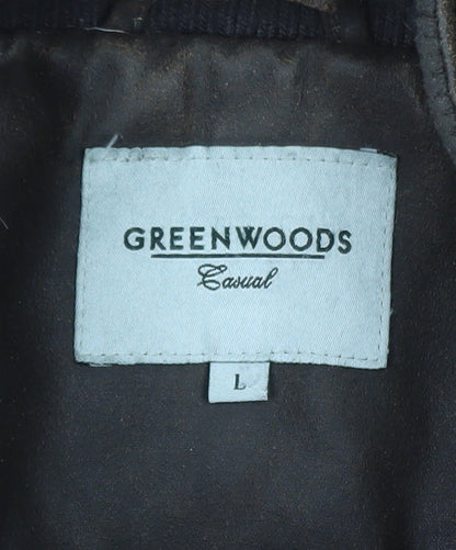 Greenwoods Men’s Brown Waxed Cotton Outdoor Jacket L